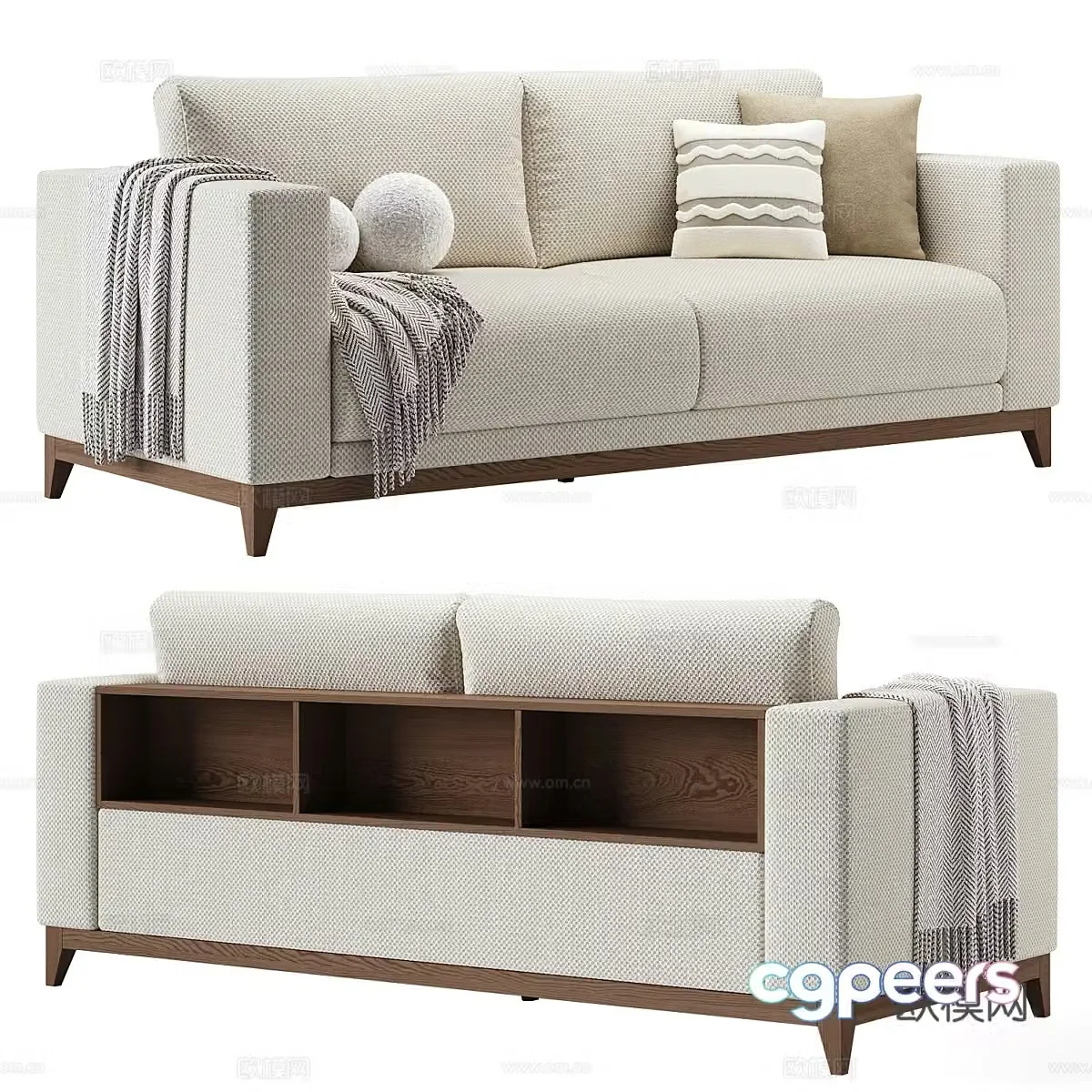 Casual sofa combination 3D model
