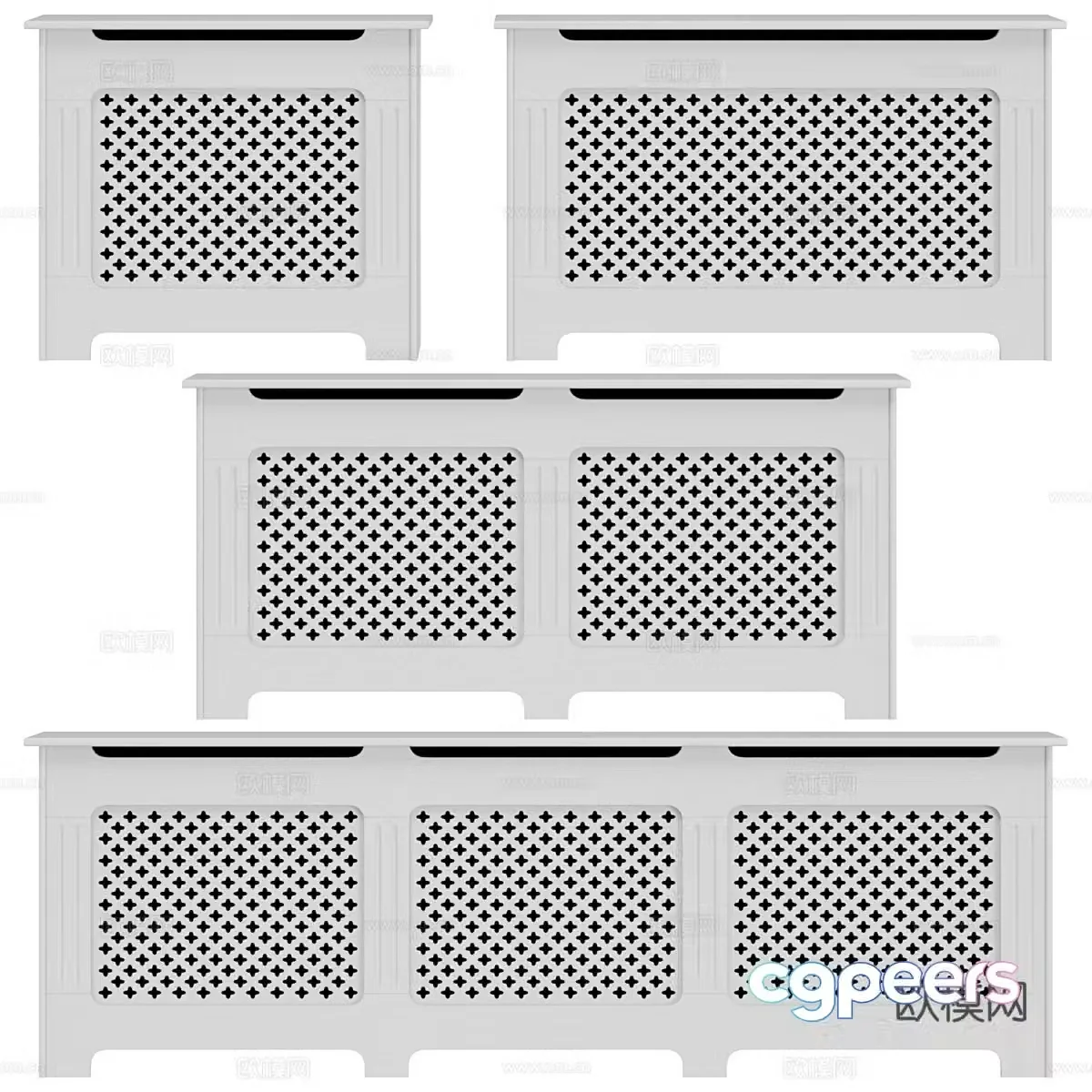 American simple radiator cover radiator cover 3d model
