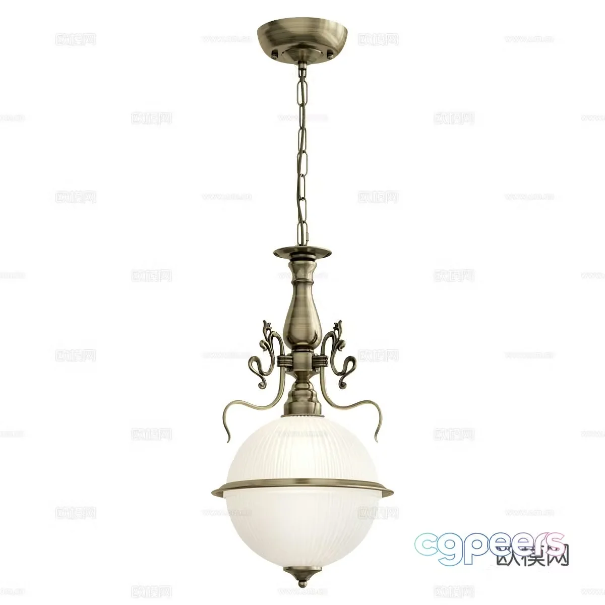 Simple European chandeliers classical chandeliers retro chandeliers metal chandeliers dining chandeliers living room chandeliers 3D model