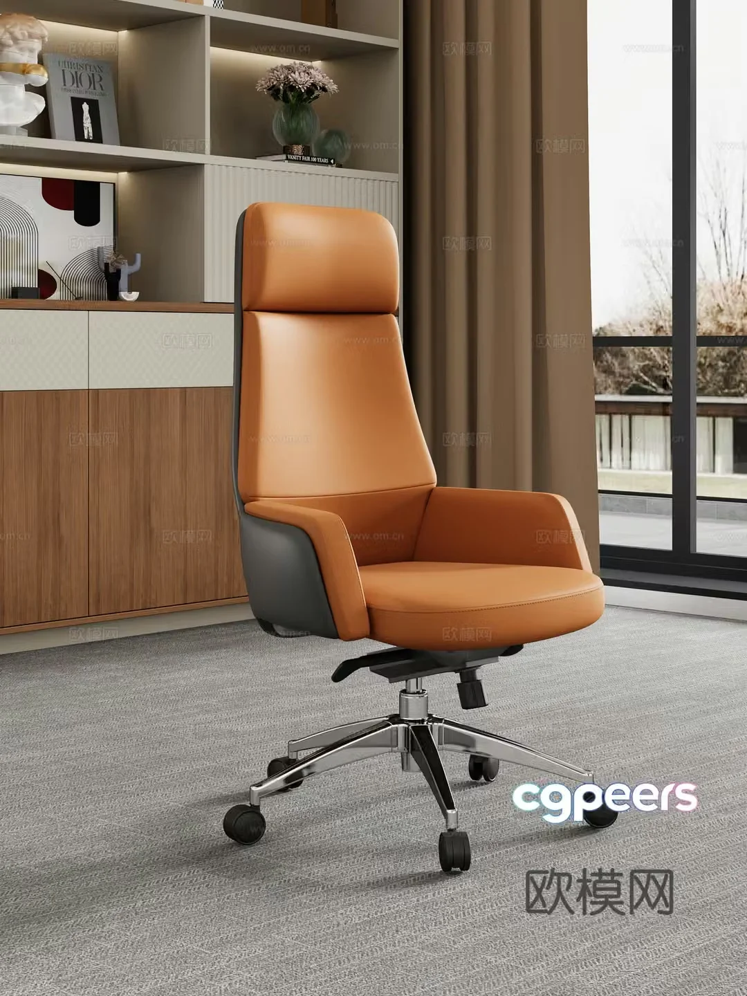 Modern office chair Manager chair Swivel chair Leather chair Boss chair 3d model