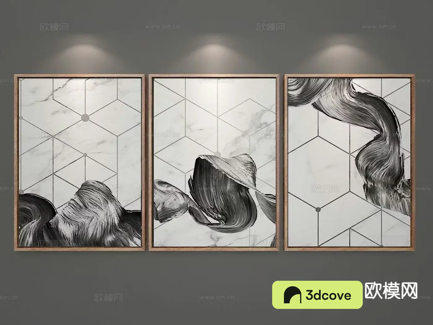 New Chinese style black and white painting abstract painting decorative hanging painting