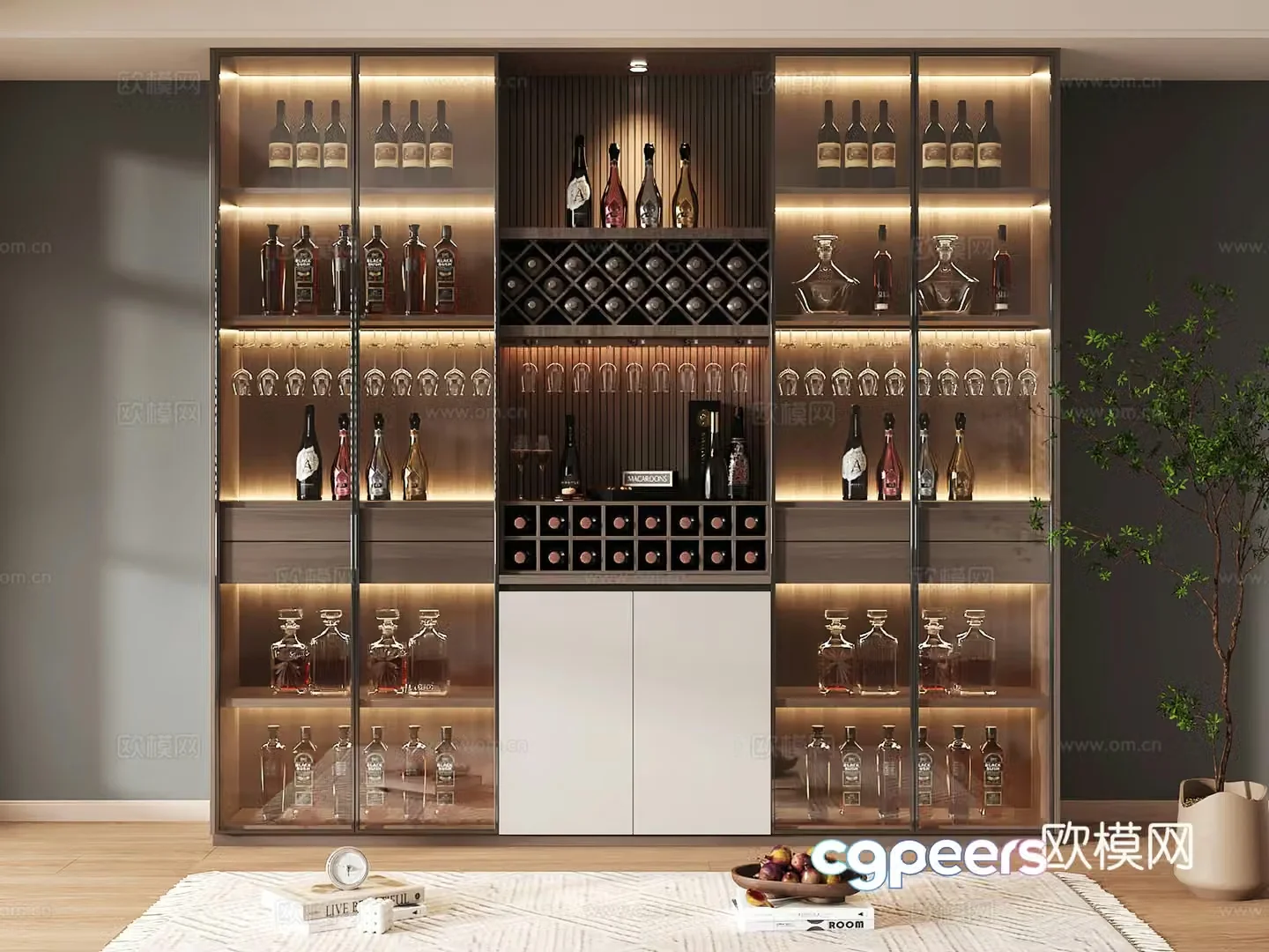 Wine cabinet design Wine cabinet red wine cabinet bar wine cabinet partition wine cabinet 3D model