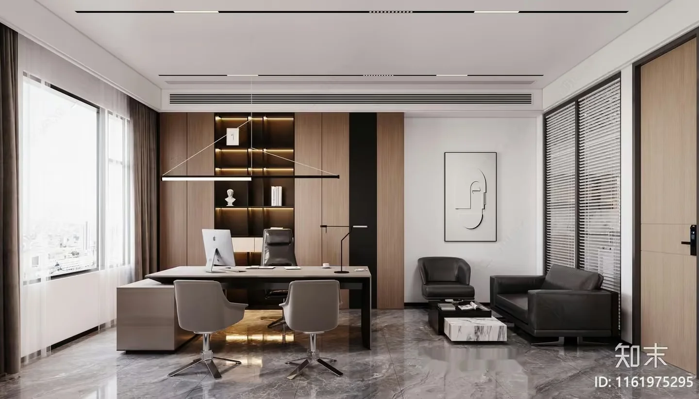Modern Office Space 3D Model – 14960 – VRAY Render