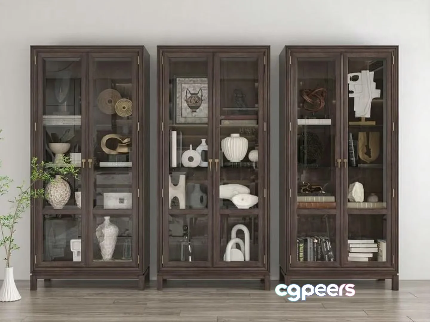 A Large Wooden Cabinet 3D Model – 10278 – VRAY Render