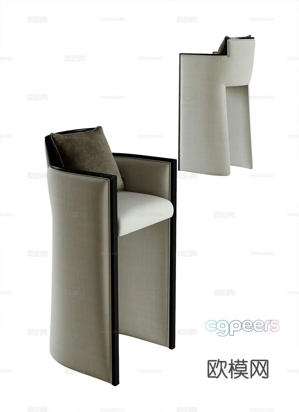Modern bar chair 3d model