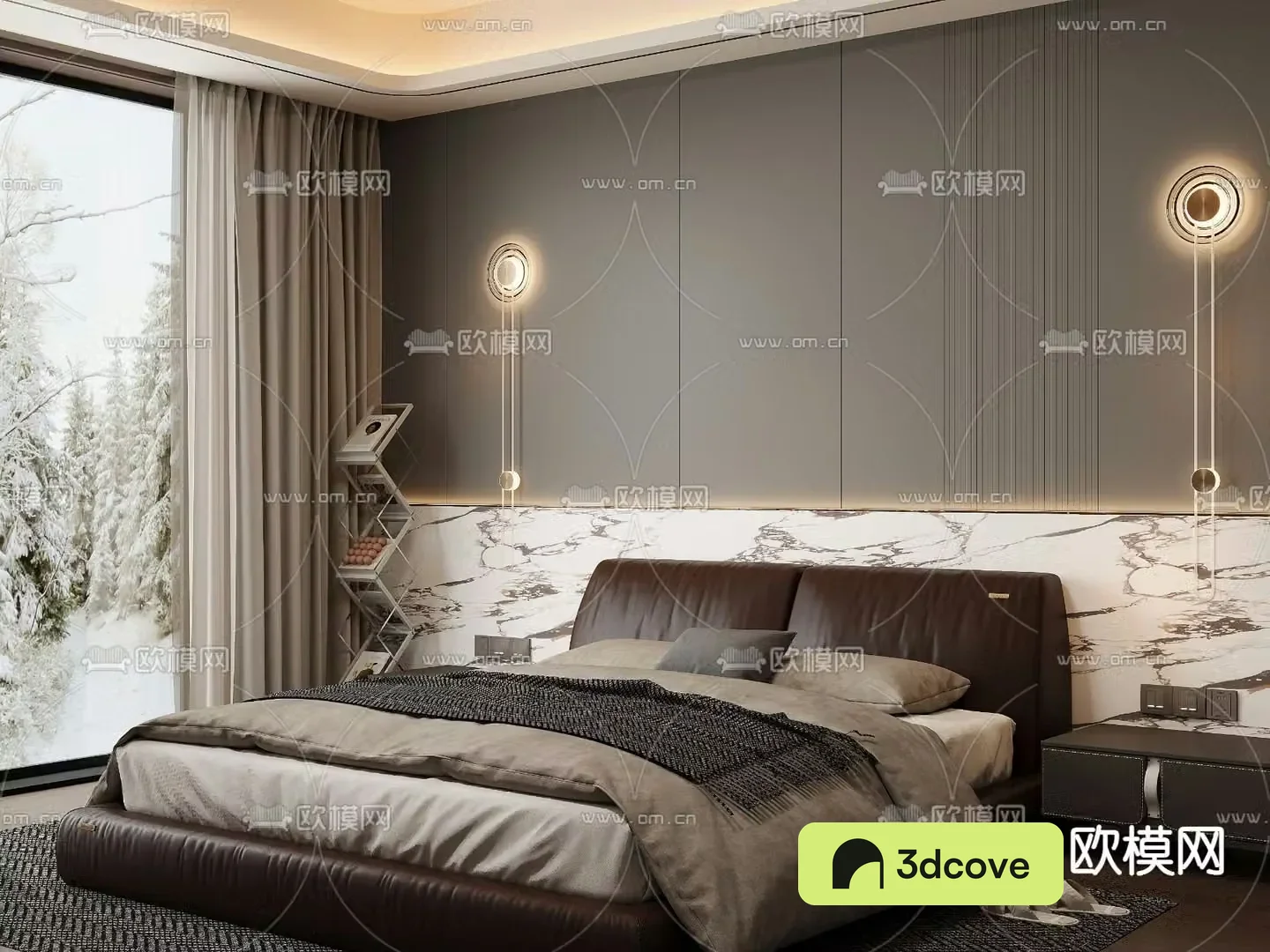 Modern double bed