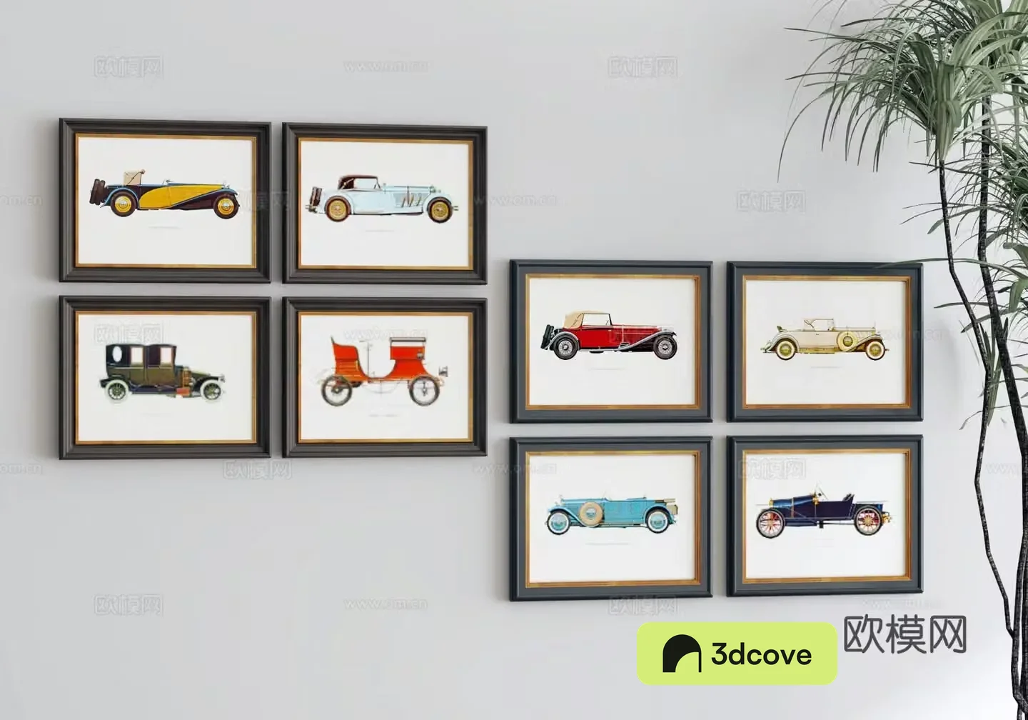 American classic car decoration painting