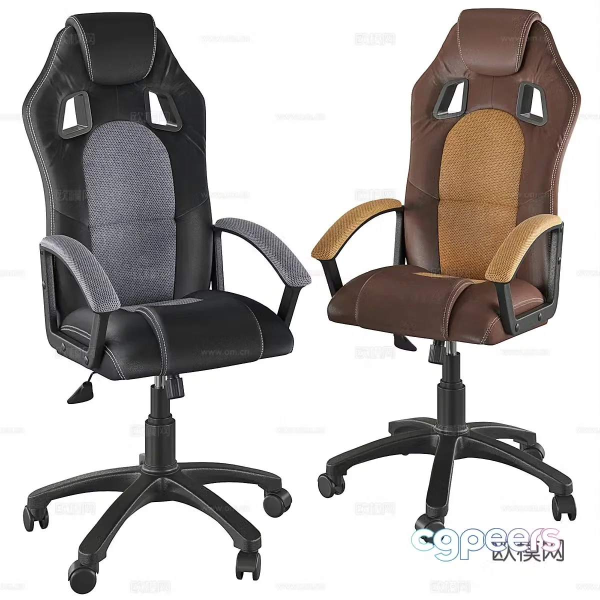 Modern Italian leather office chair computer chair 3d model