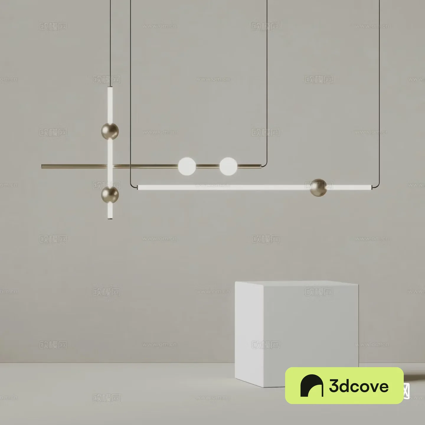 Modern long chandelier dining room chandelier