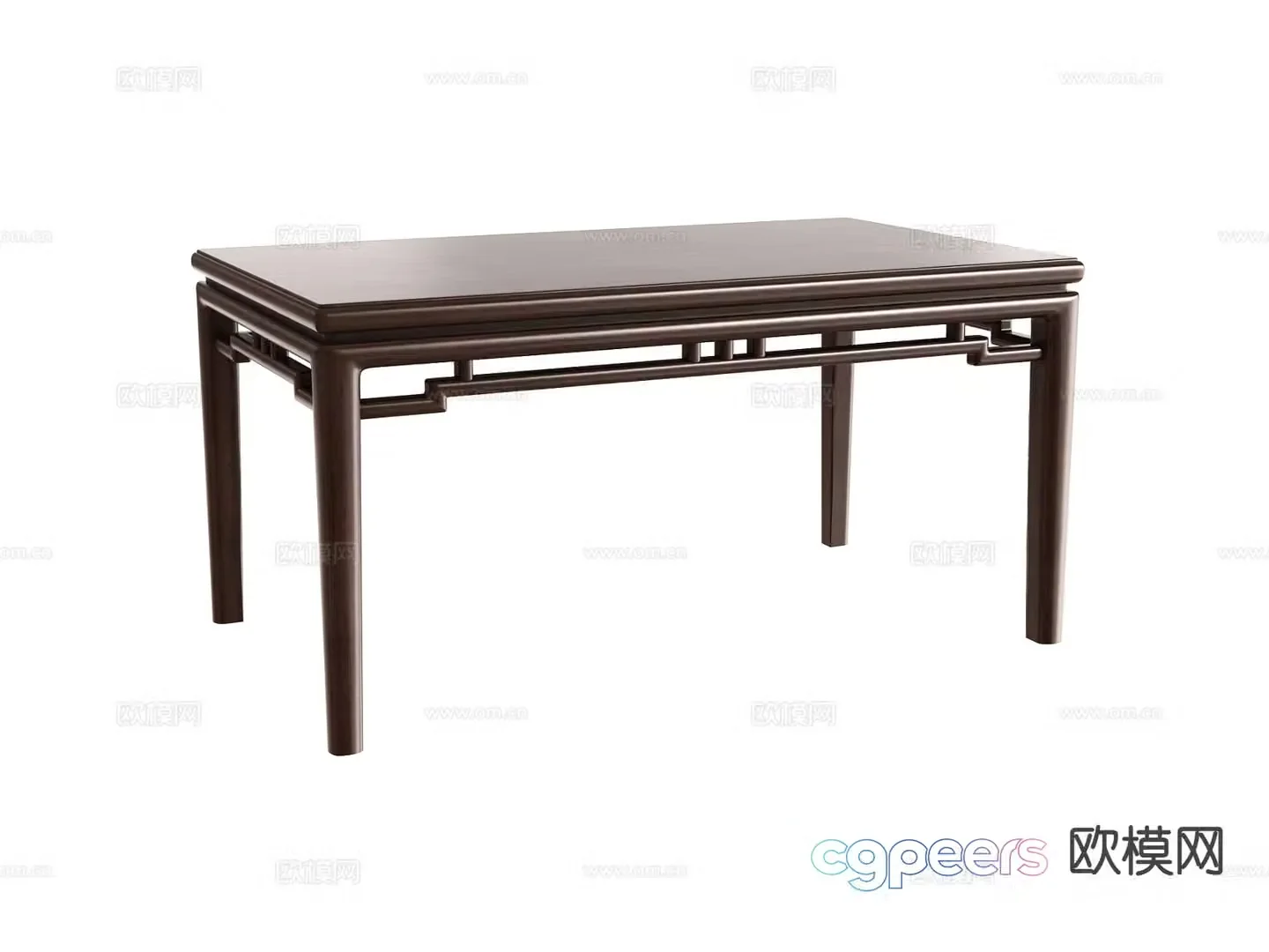 New Chinese dining table mahogany dining table 3d model