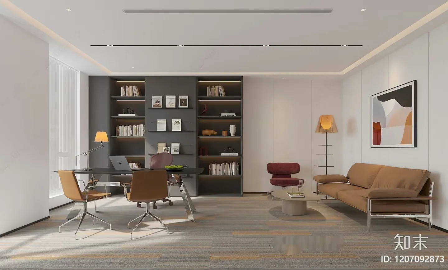 Modern Office Space 3D Model – 11578 – VRAY Render