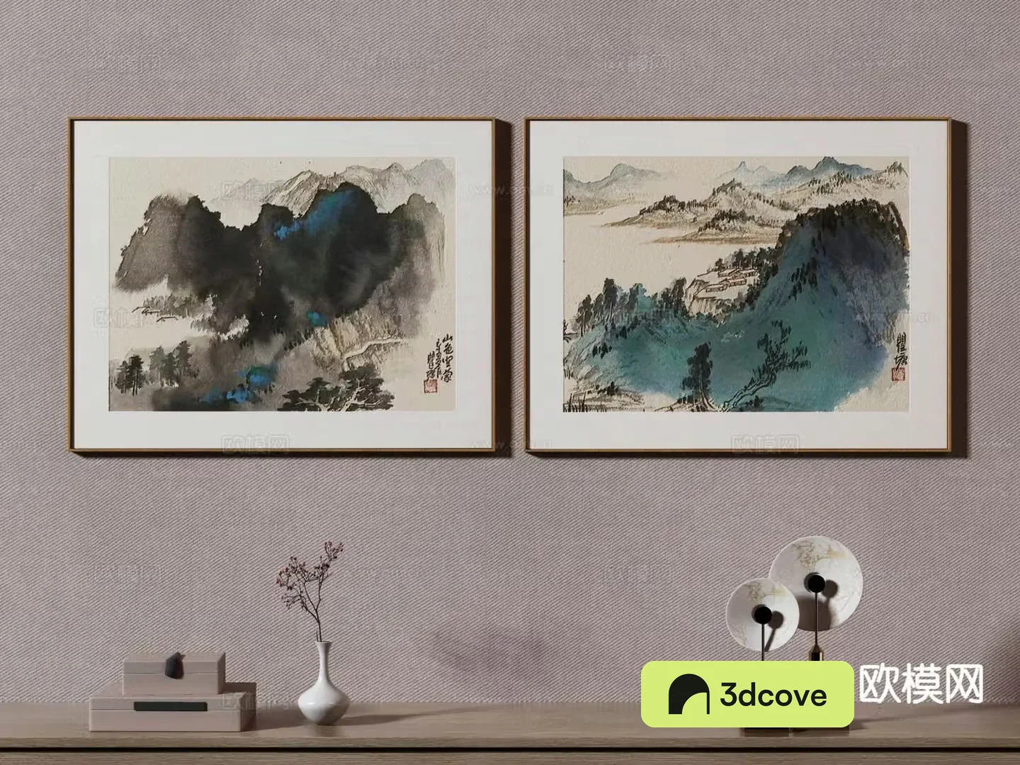 New Chinese style decorative painting ink painting Zen hanging painting