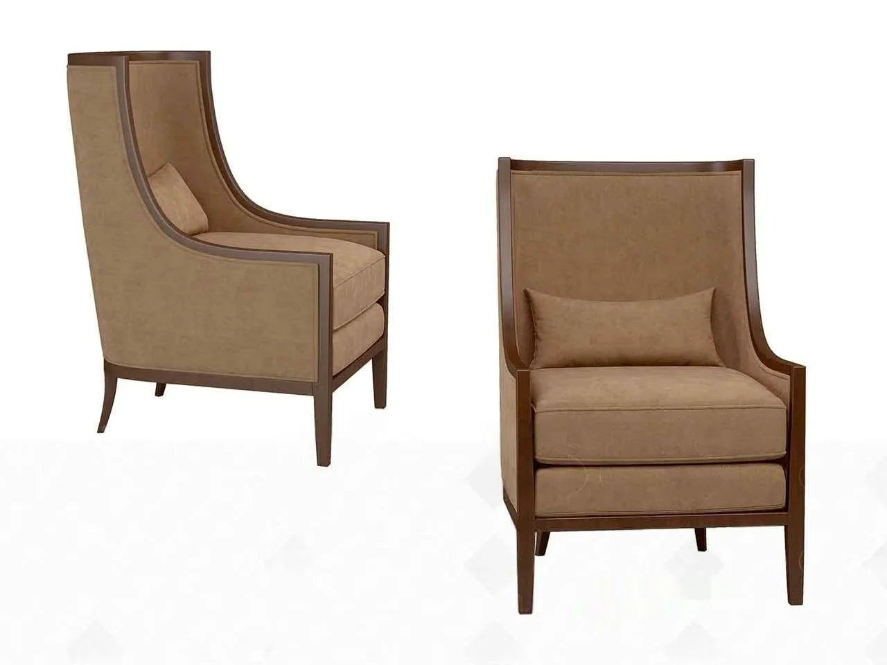 Two Beige Chairs 3D Model – 18813 – VRAY Render