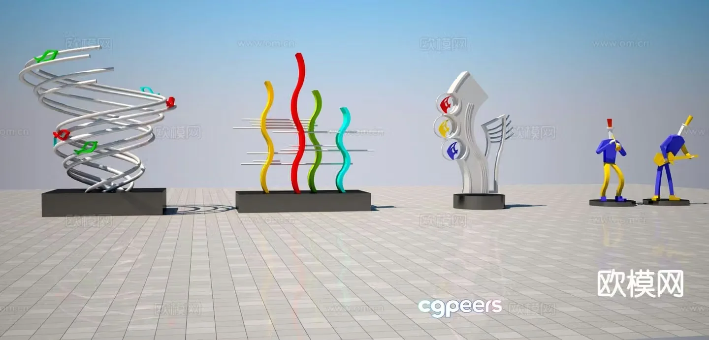 Abstract sculpture sculpture sketch 3d model