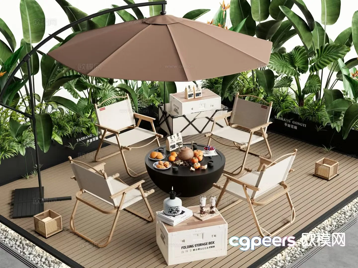 Outdoor tables and chairs patio tables and chairs camping tables and chairs 3d model