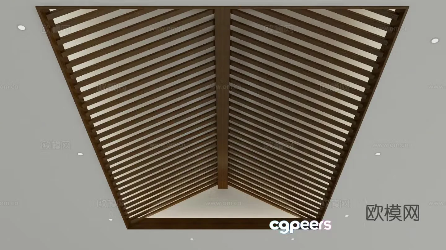 New Chinese style ceiling 3D model