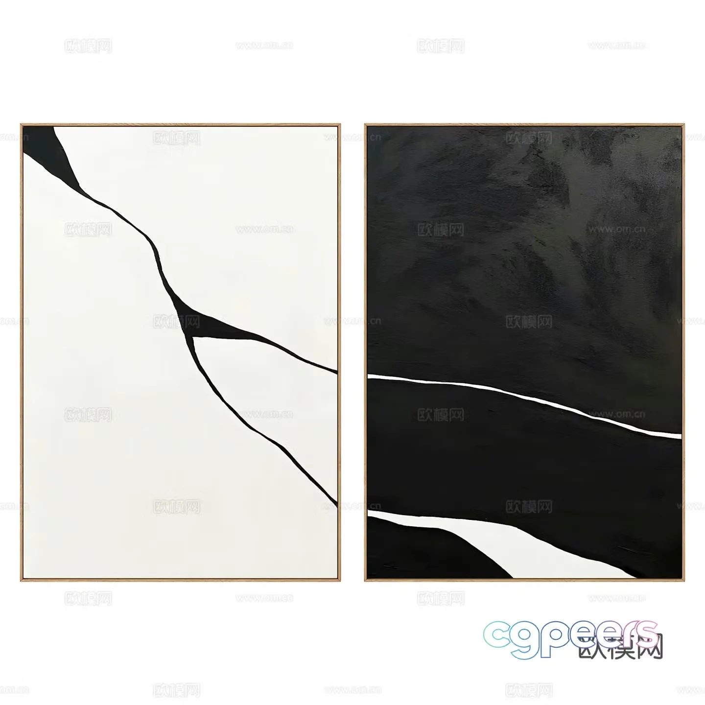 Modern hanging painting 3d model