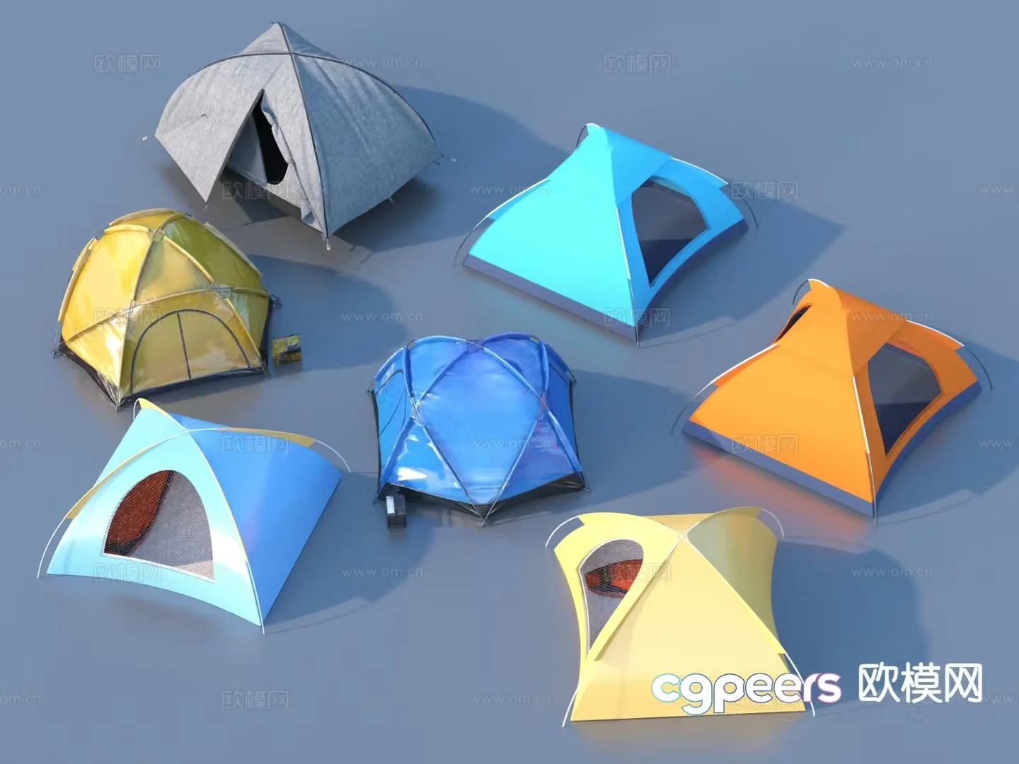 tent camping equipment outdoor tent 3d model