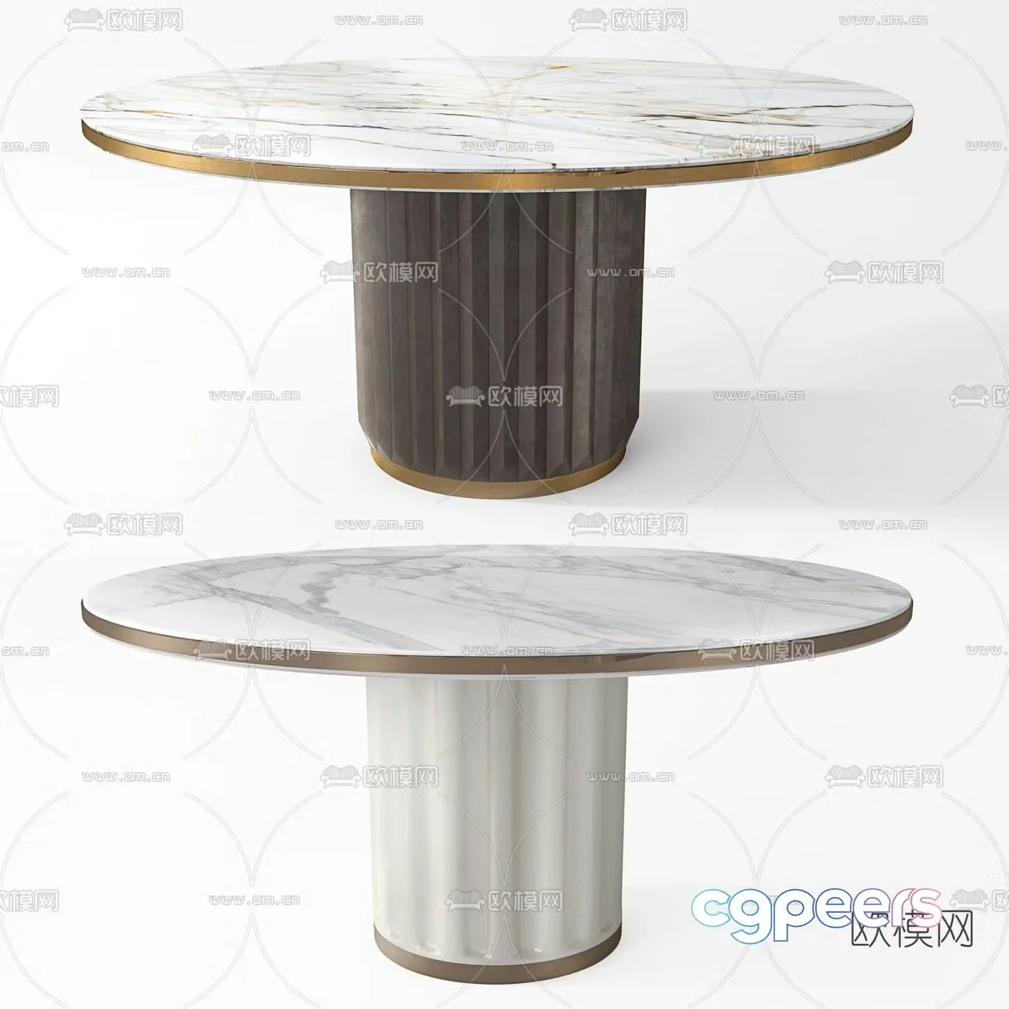 FLEXFORM round dining table 3d model