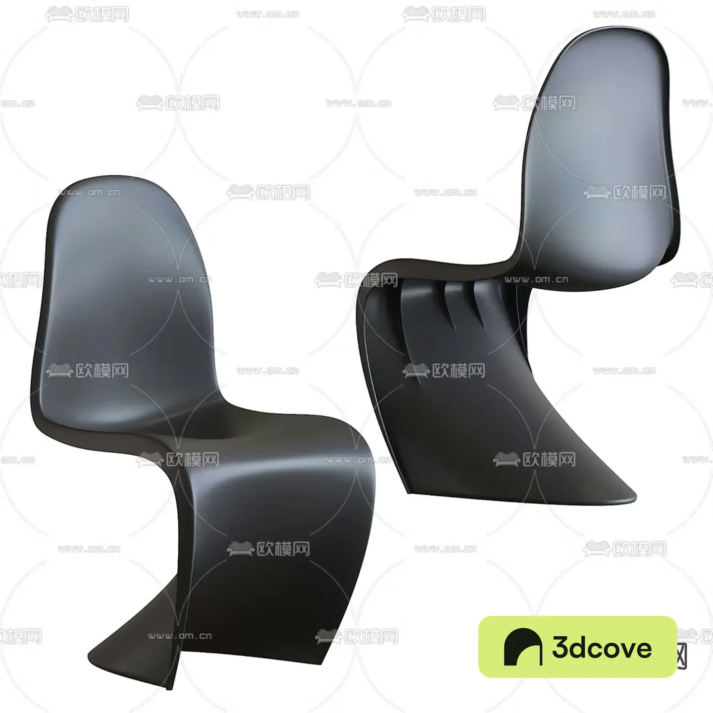 Curved chair Leisure chair Plastic chair