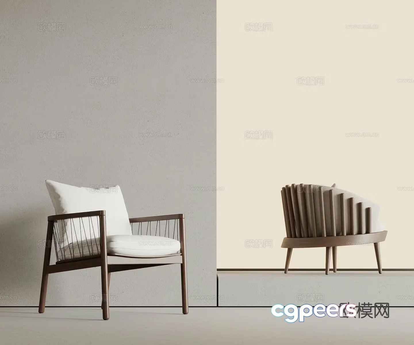Leisure chair Jijifeng leisure chair Leisure sofa Single chair 3D model