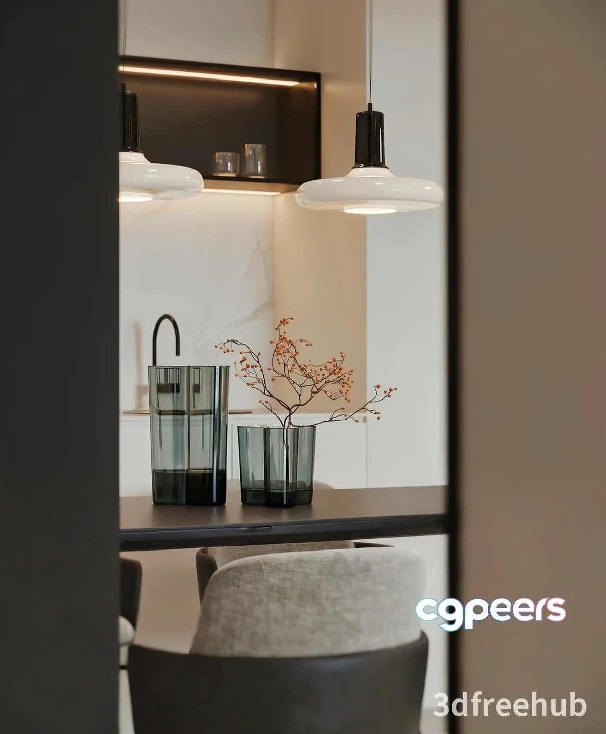 A Modern Kitchen 3D Model – 21290 – VRAY Render