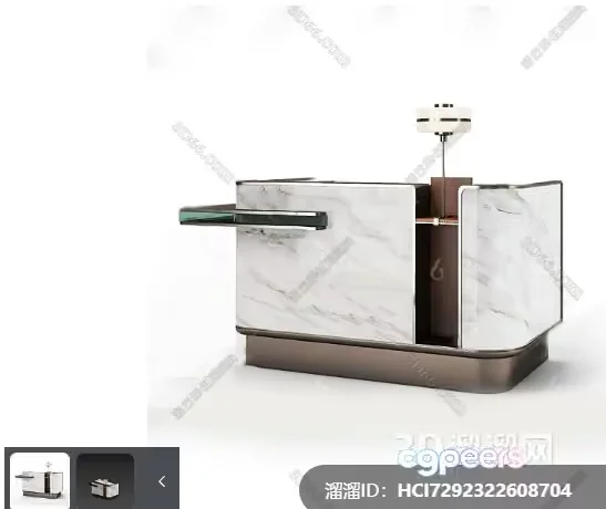 Modern Marble Kitchen Sink 3D Model – 22077 – VRAY Render