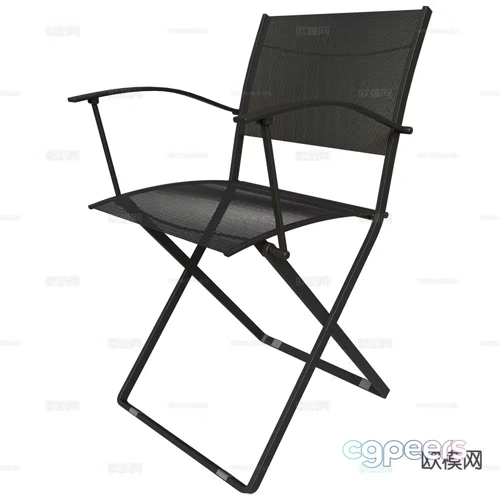 Modern outdoor chair folding chair 3d model