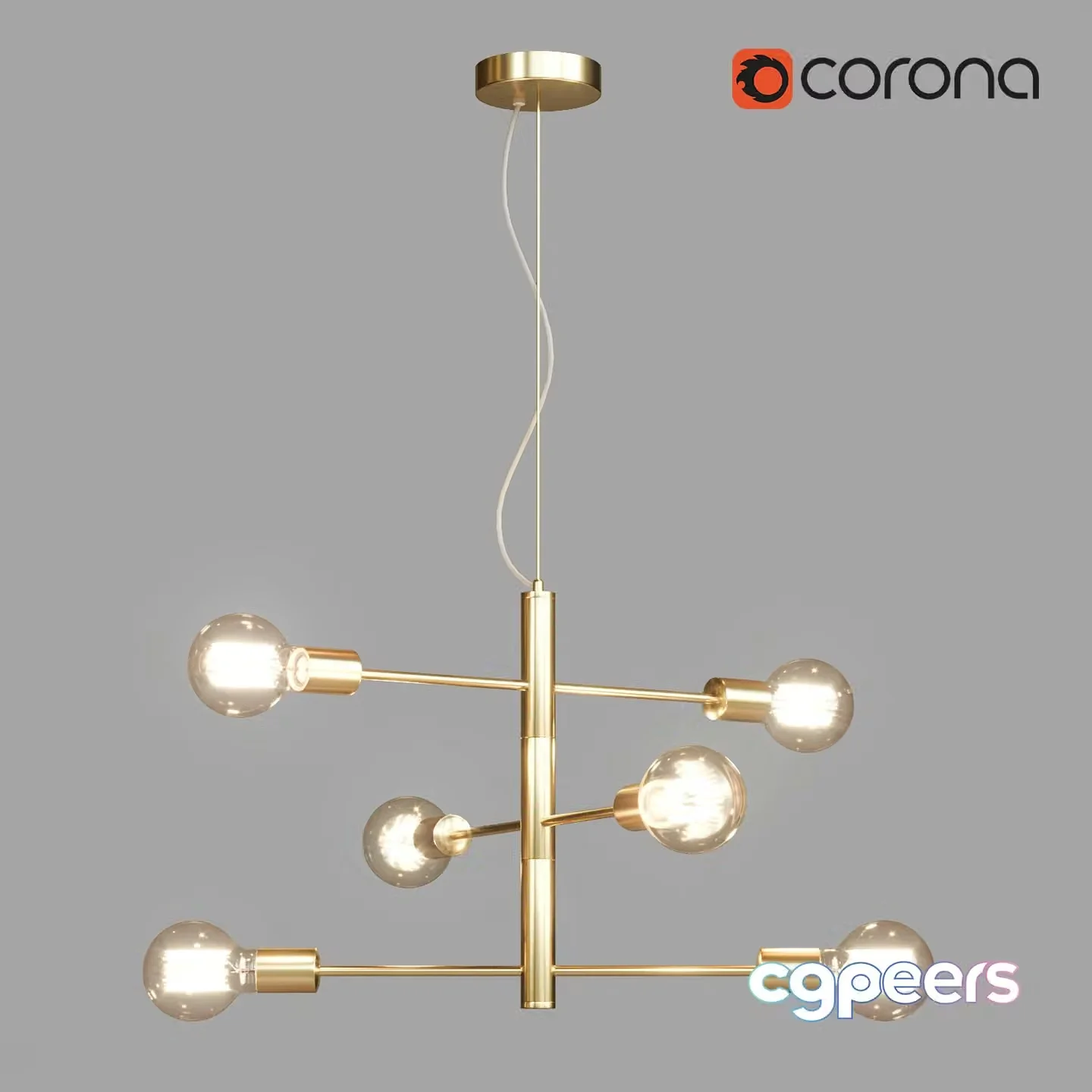 3ds Max Free – Hanging chandelier Lussole Lgo Huron GRLSP-8155