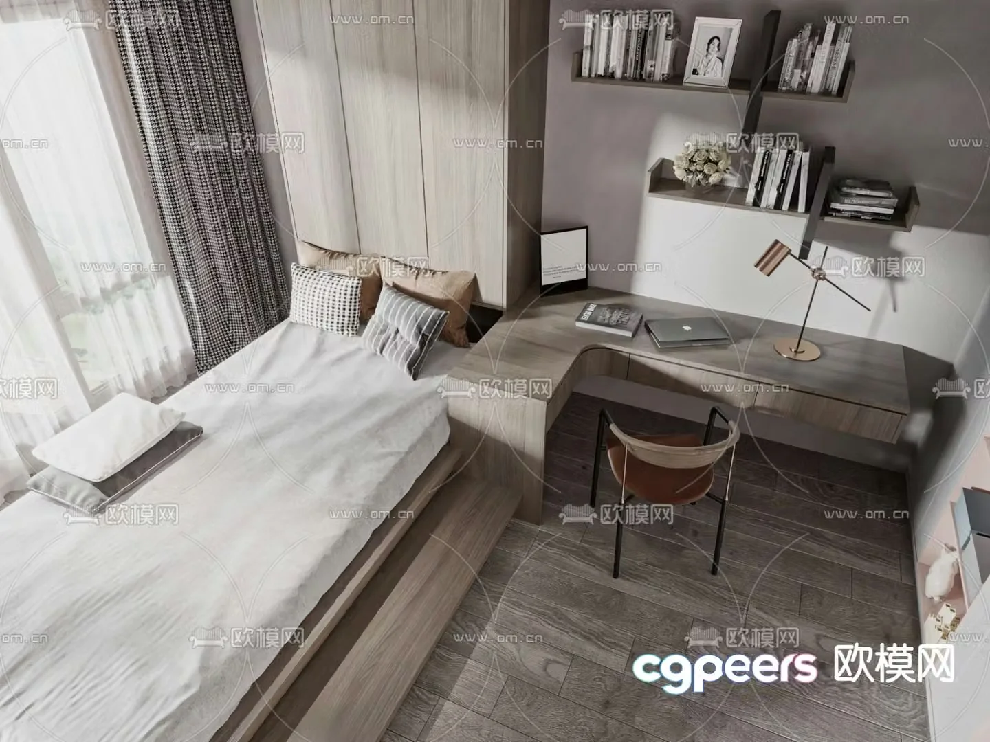 Modern children’s bed 3d model