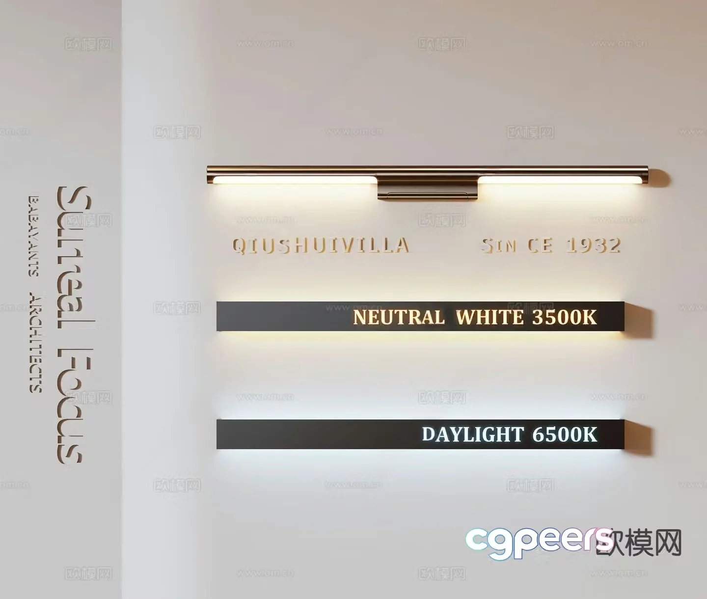 Modern wall lamp Metal wall lamp Bar wall lamp 3d model
