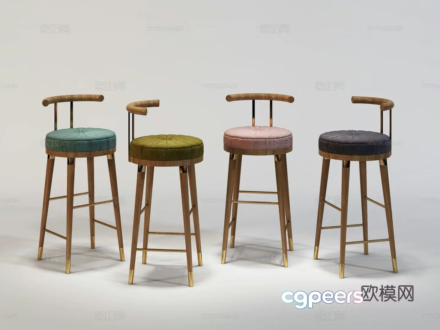 Modern bar chair Bar chair Restaurant bar chair 3d model