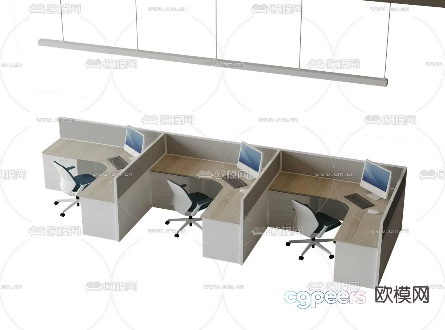 Office desk chair swivel chair 3d model