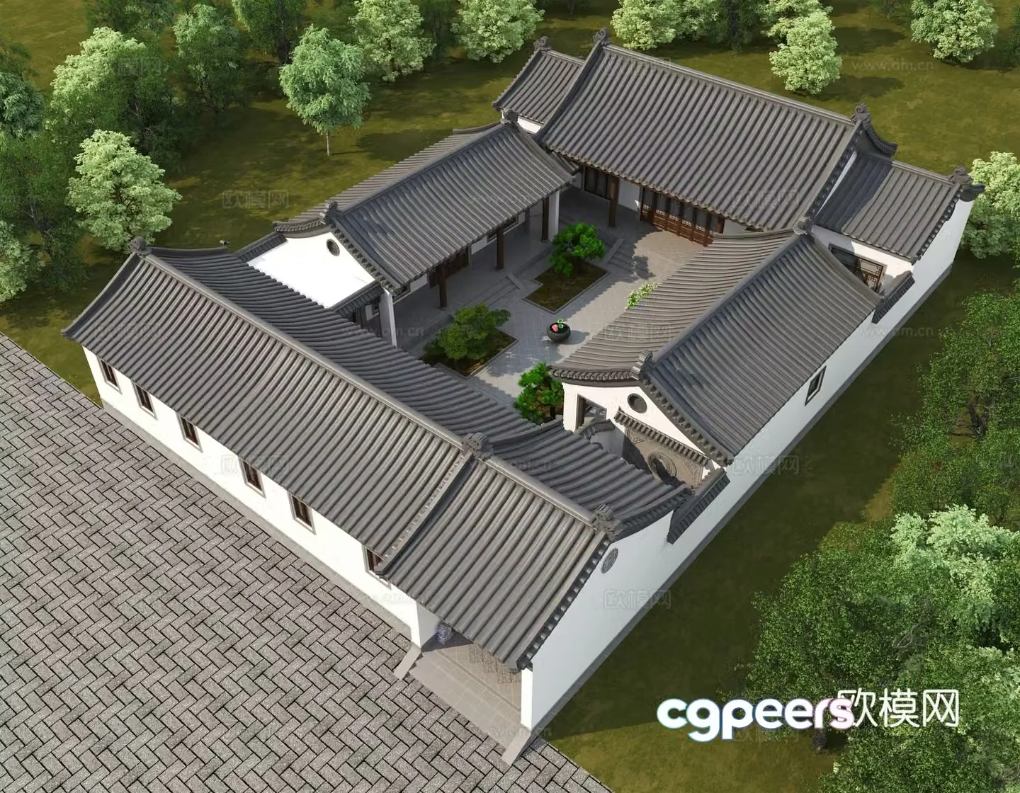 Chinese Siheyuan Sanheyuan 3D model