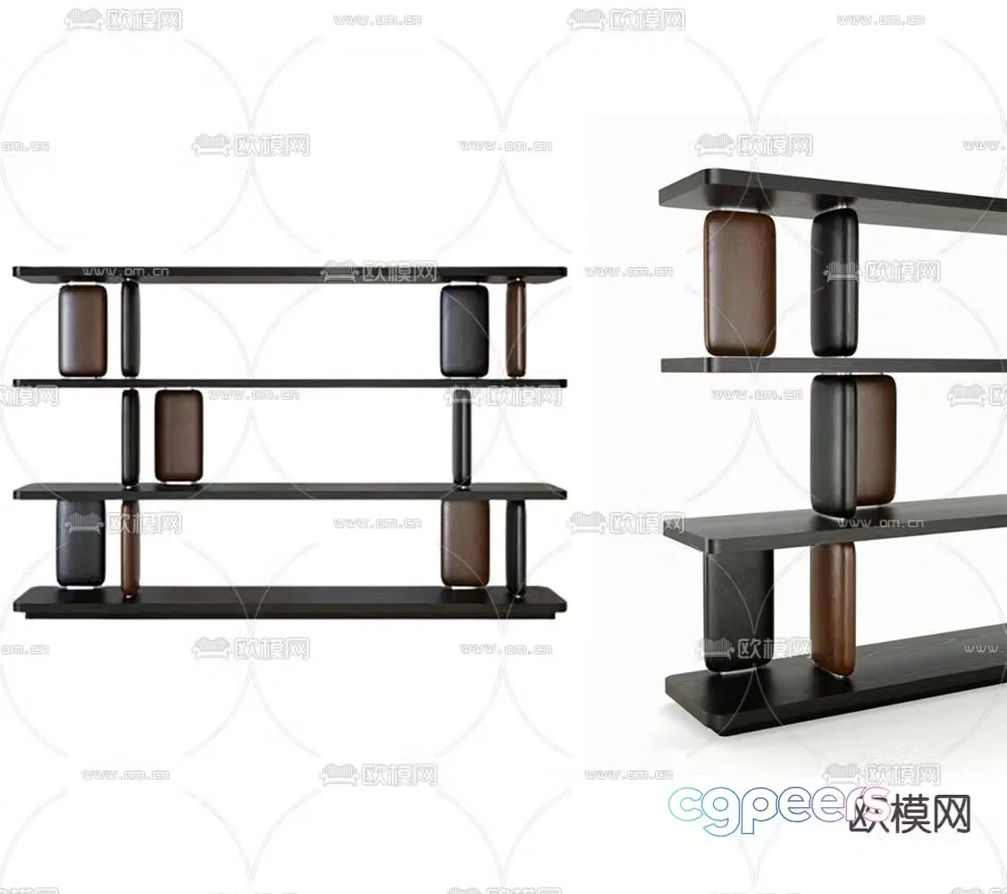 Shelf Bookshelf Partition Rack 3D Model