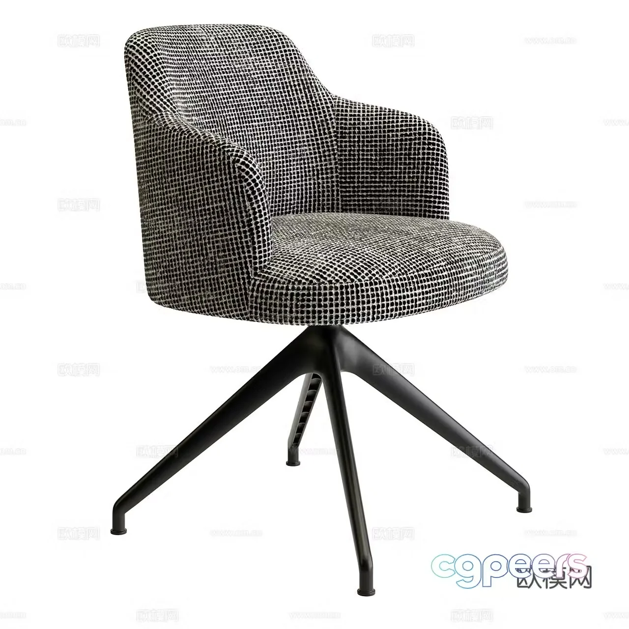 Porada Italian minimalist office chair Office chair Fabric office chair Rotating chair 3d model