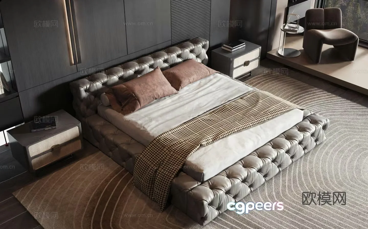Modern style product bed 3d model