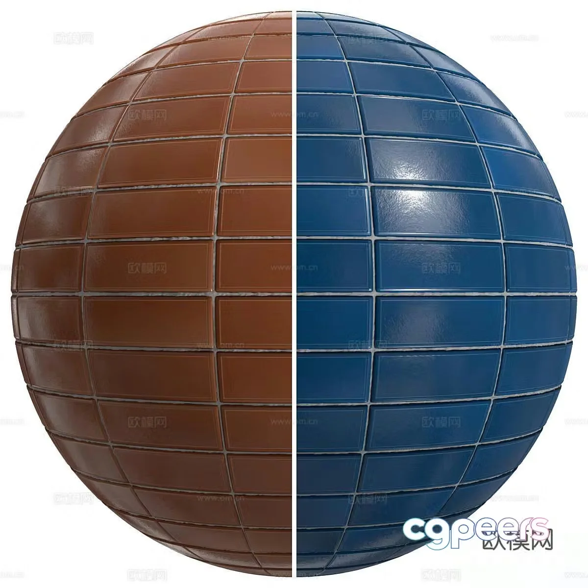 Foreign retro tiles handmade tiles long bricks parquet tiles ceramic tiles antique tiles 3D model