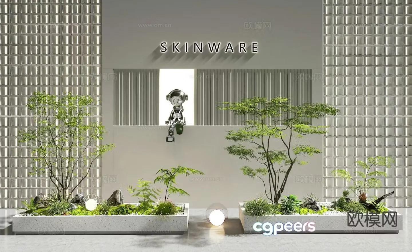 Green plant landscaping landscape sketch plant pile 3D model