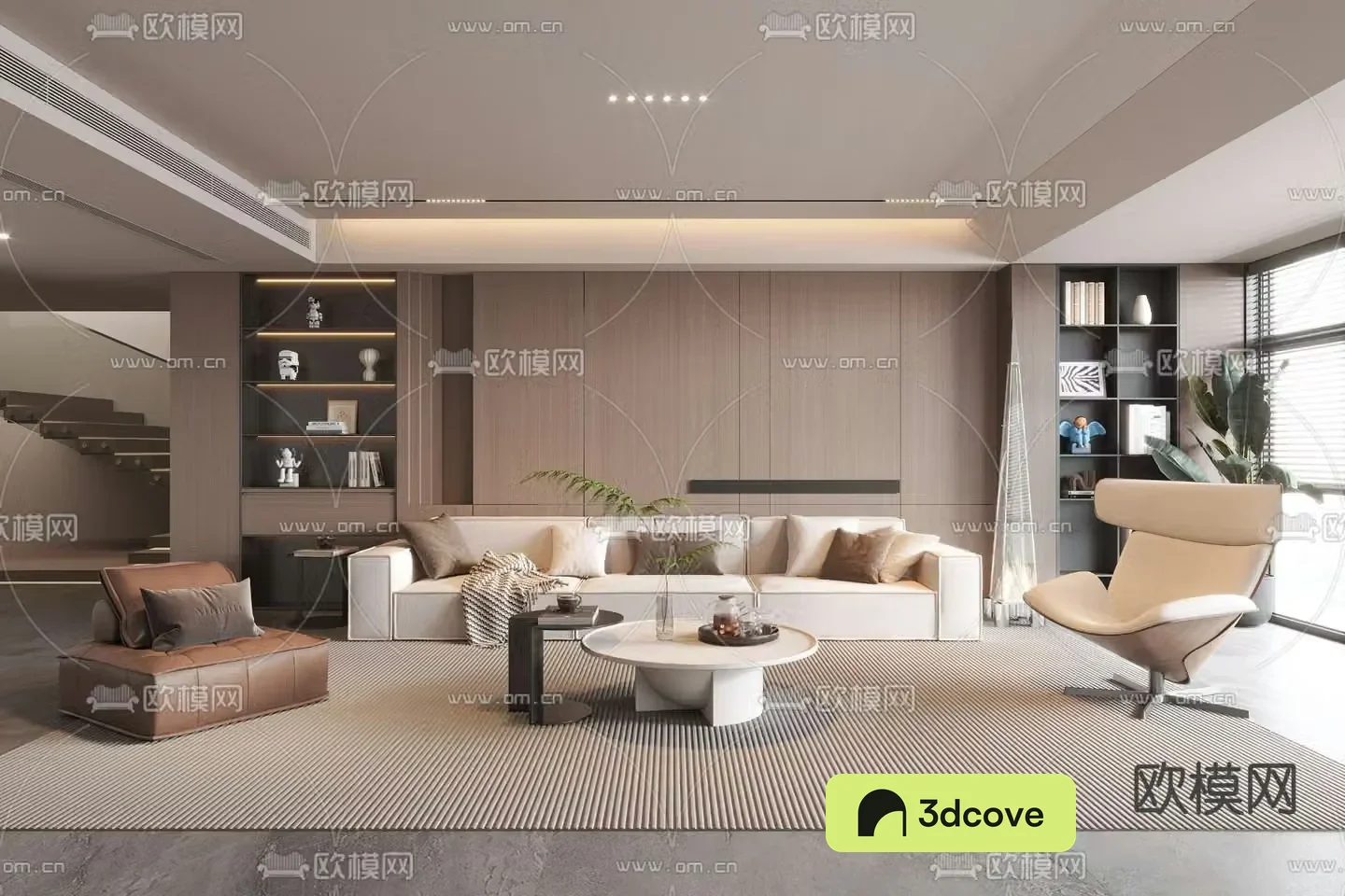 Modern living room Duplex living room