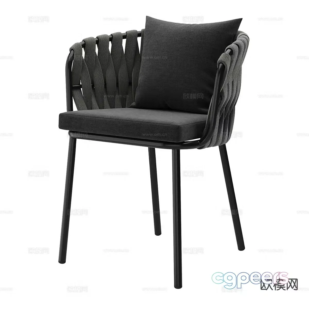 Modern chair dining chair 3d model