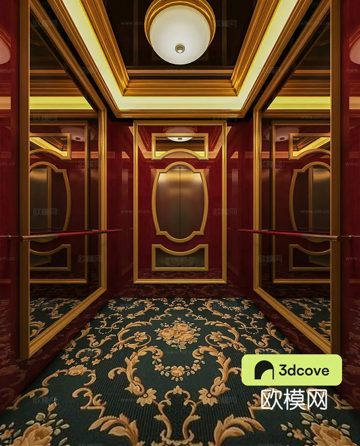 European hotel elevator