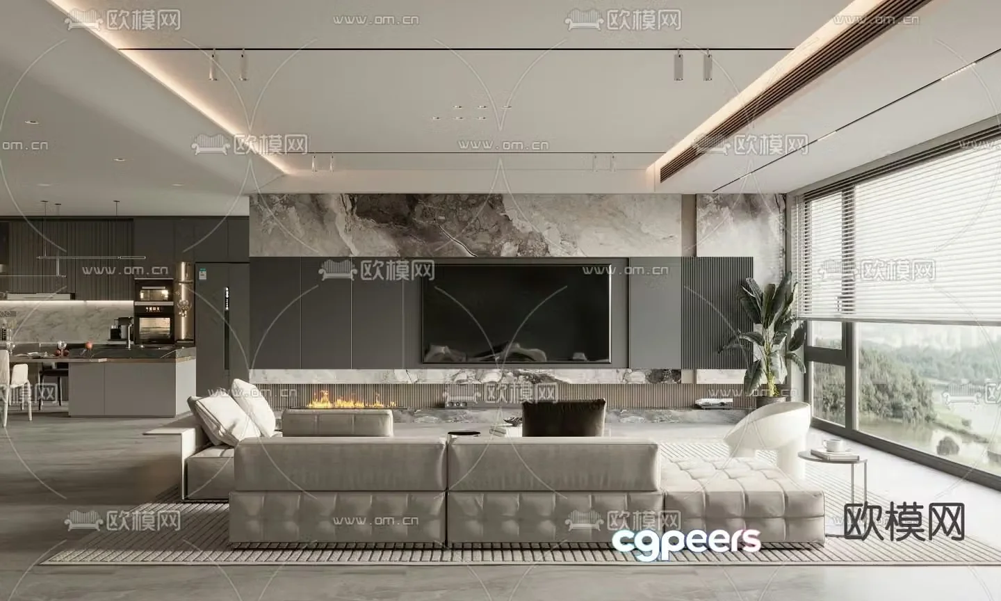 Italian living room 3d model