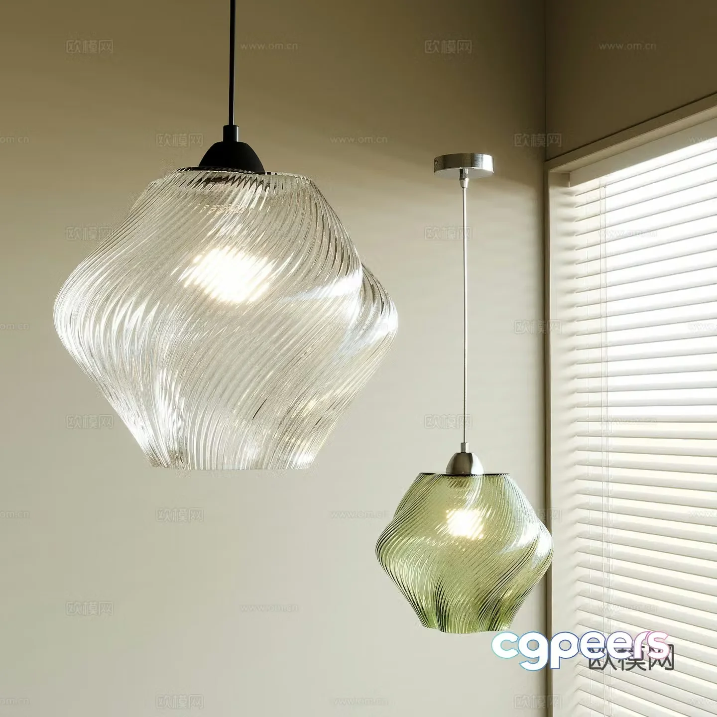 Modern chandelier 3d model