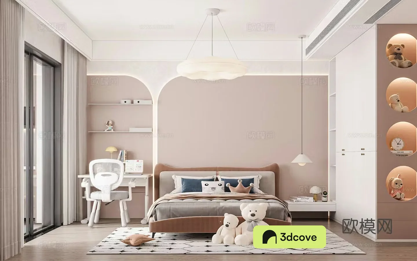 Modern children’s room girl’s room