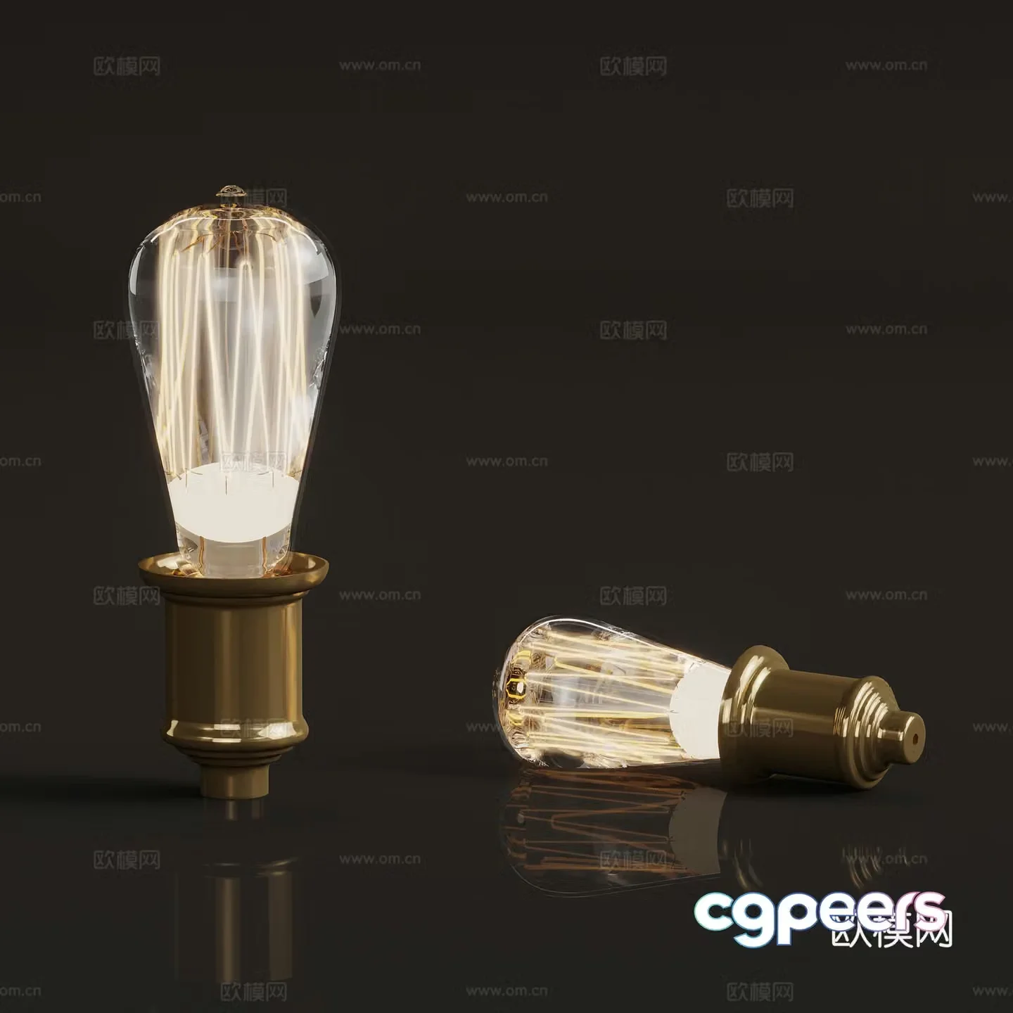 Modern light bulb 3d model