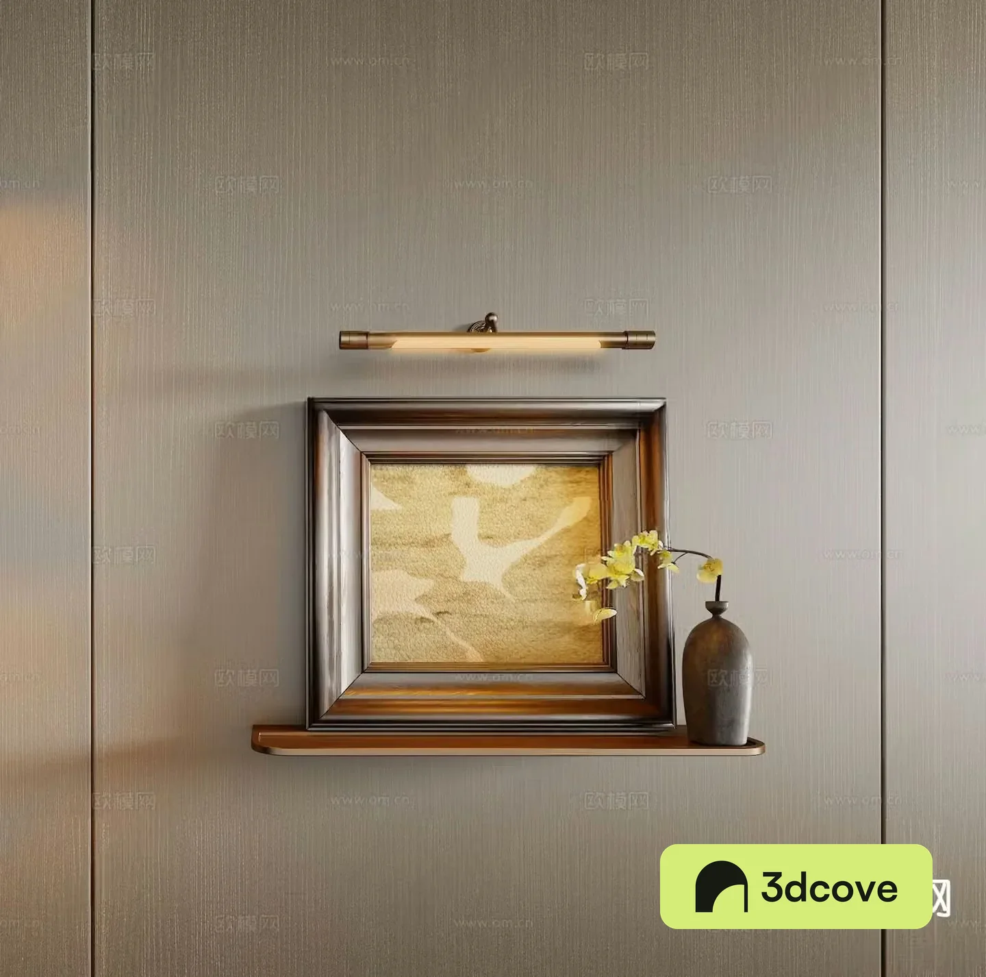 Medieval style hanging picture frame
