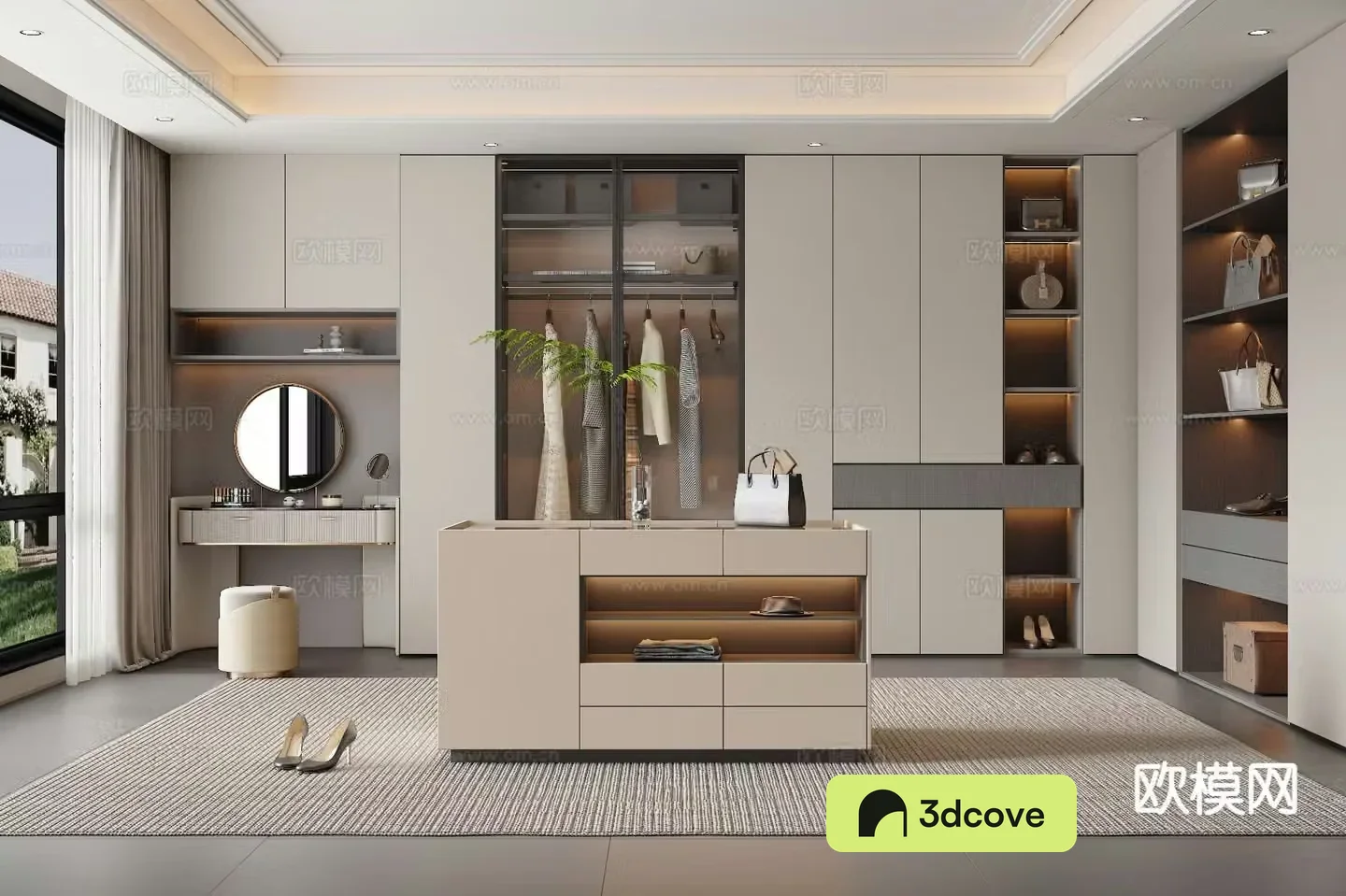 Modern minimalist cloakroom