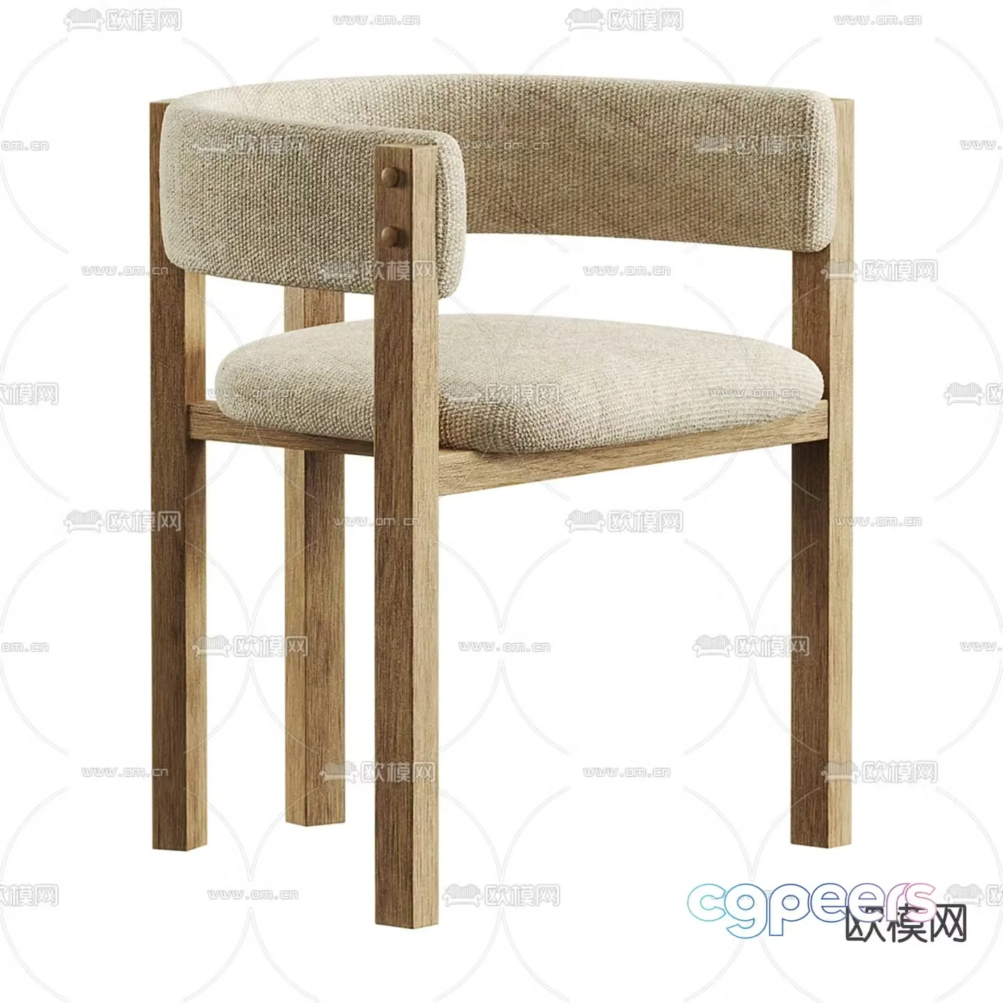 Vittoria Nordic chair dining chair 3d model