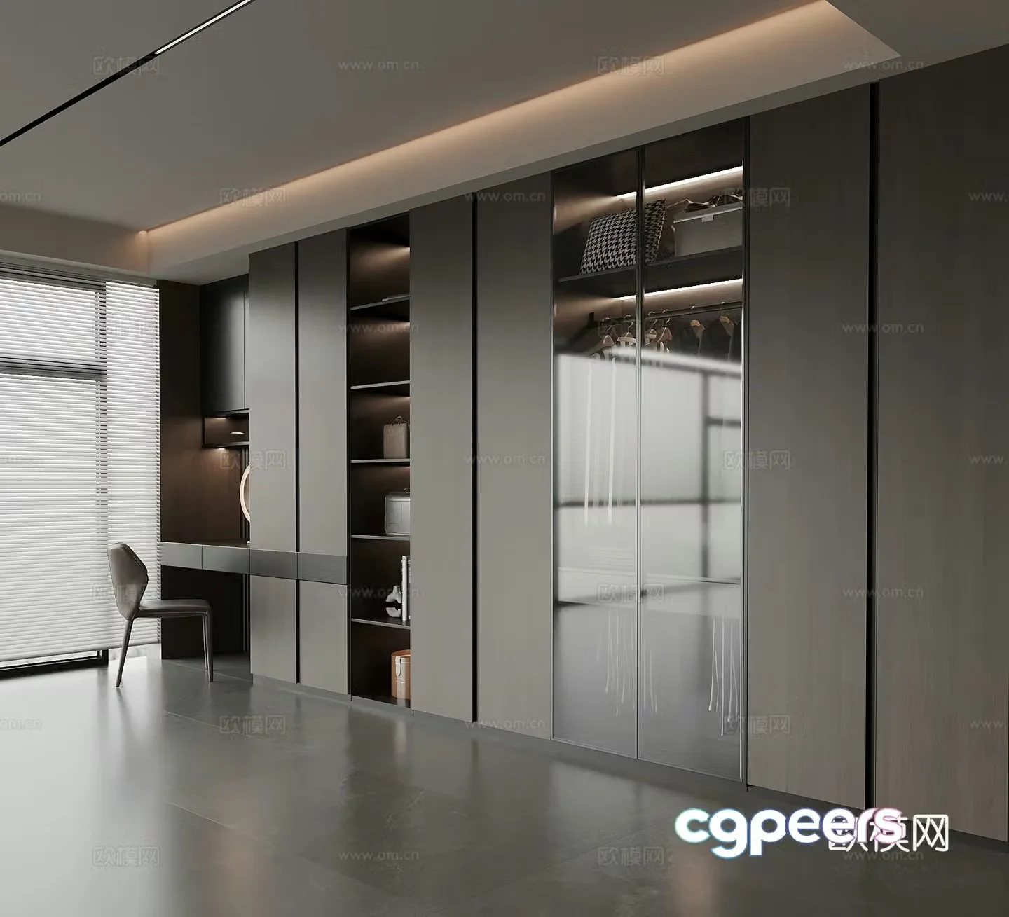 Modern Italian wardrobe Cloakroom 3d model